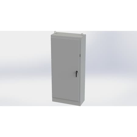 Saginaw Control & Engineering 3 Point Latch with Coinproof/Padlock Handle Electrical Enclosures, 90 in H, 18 in D, 39-1/2 in W SCE-90XM4018G